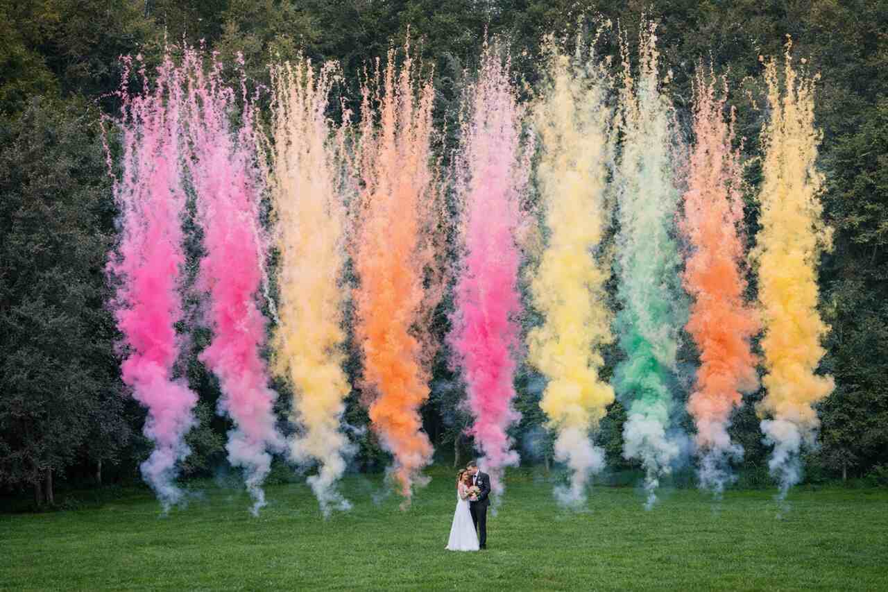 Kolorowy dym do sesji Wrocław Event Magic